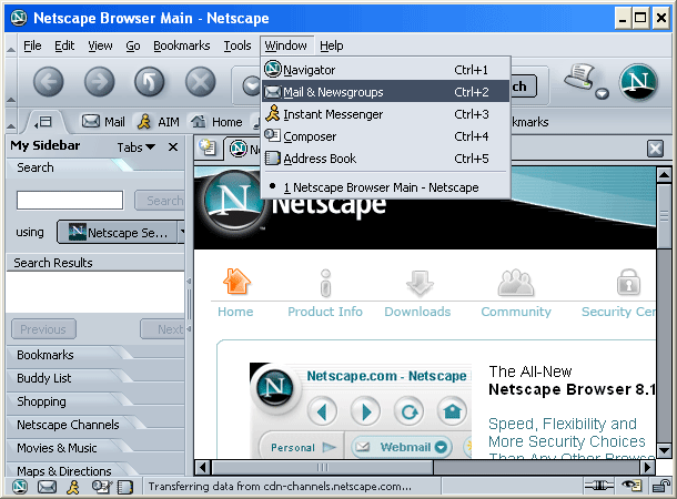 download netscape e mail