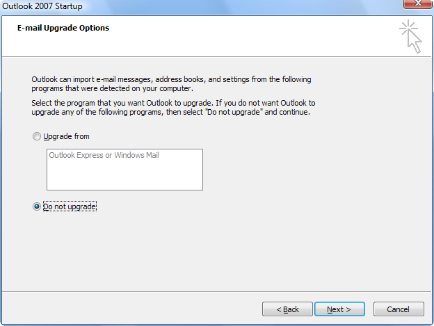 email setup for outlook 2007