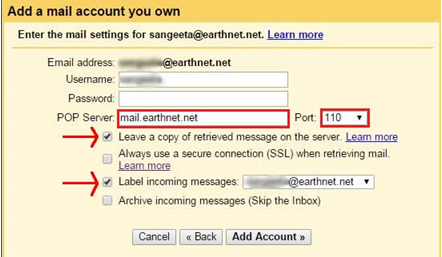 earthnet webmail