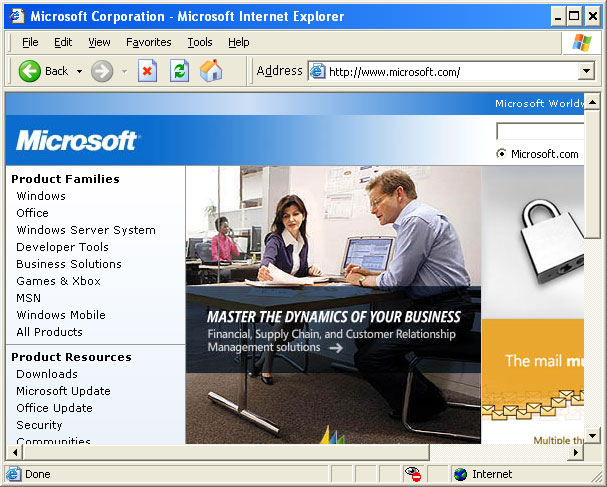 Microsoft Internet Explorer Home Page